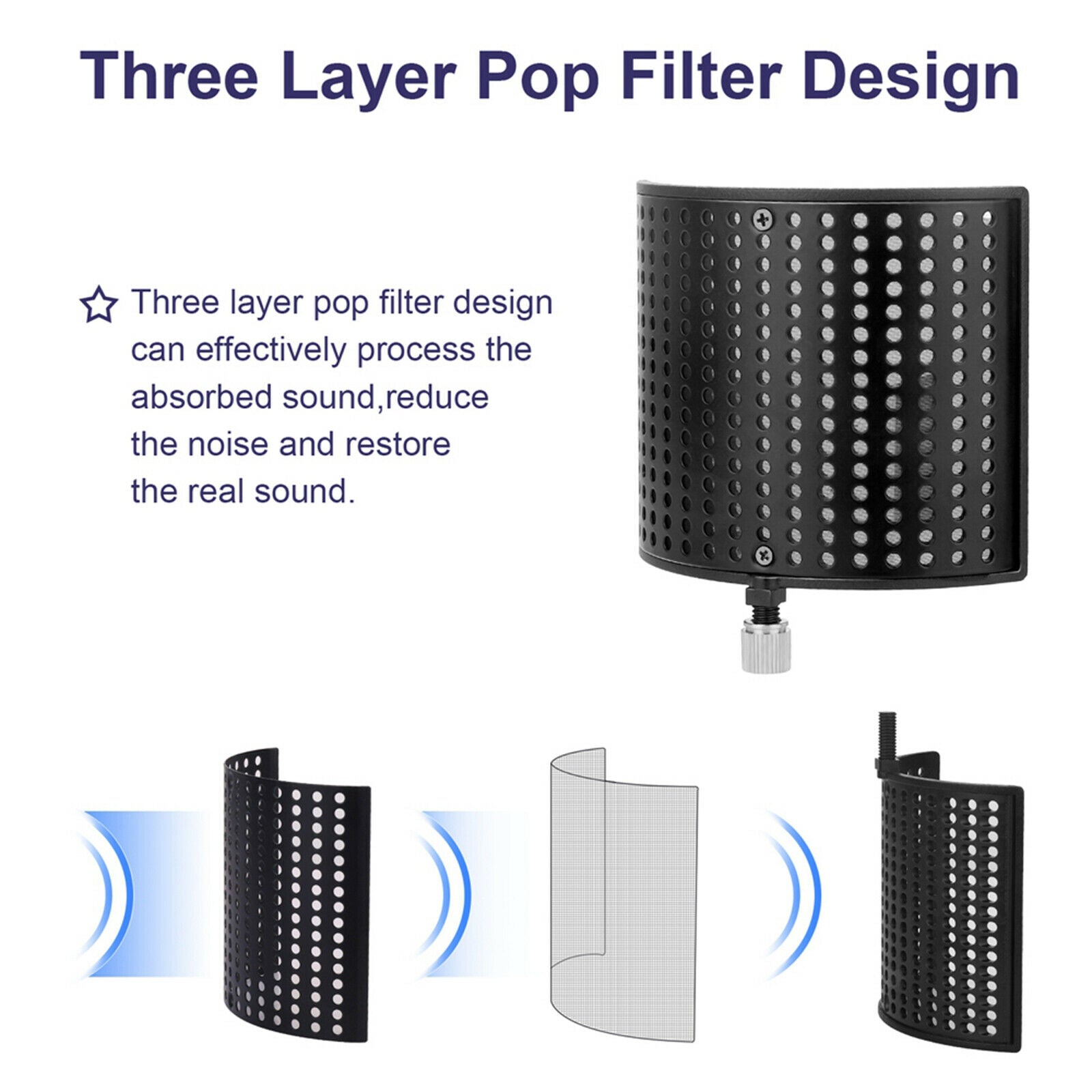 Microphone   Filter For Blue Yeti and Any Other Microphone Wind   Screens