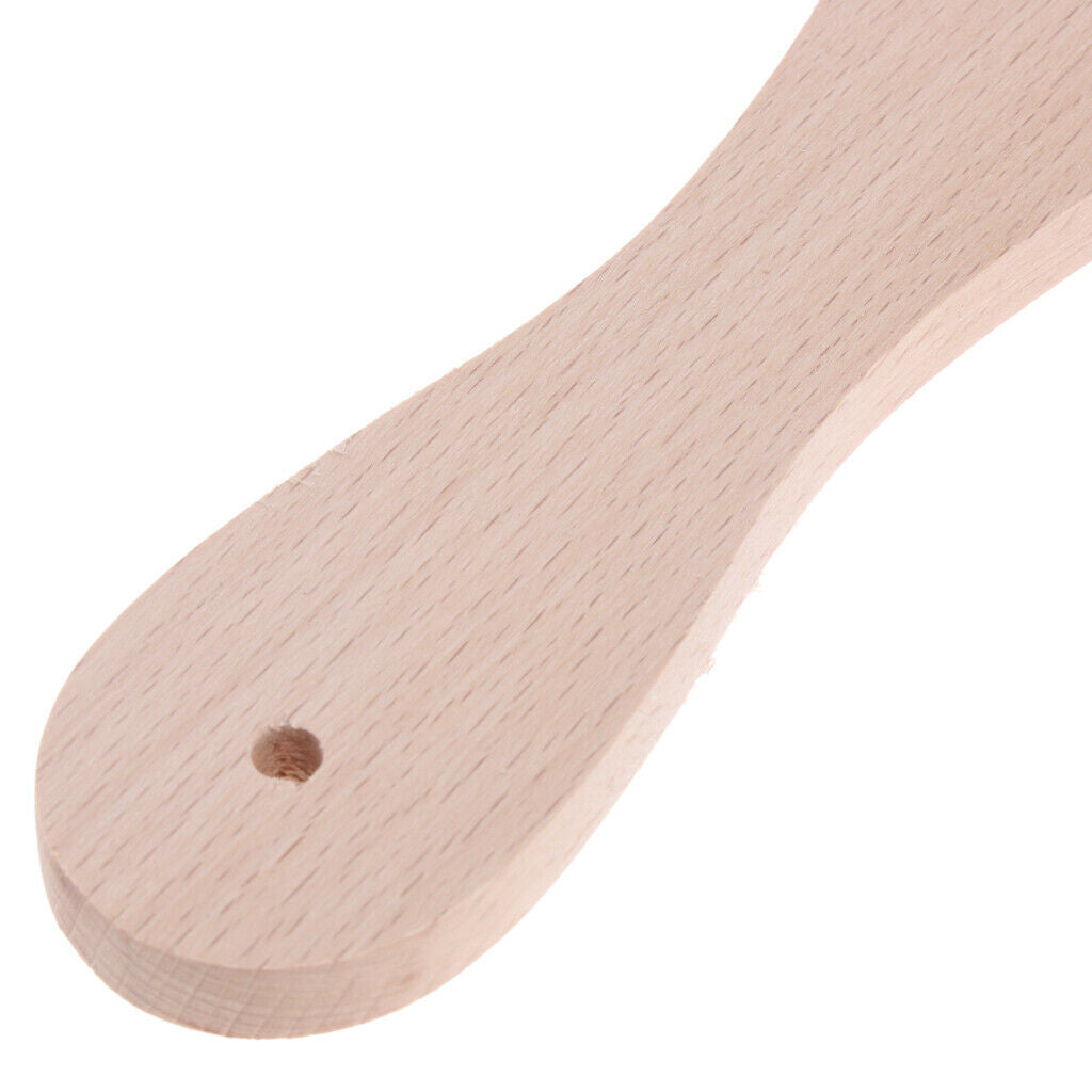Wooden Handle Leather Sharpening Strop Coarse 2 Side Polishing For Razor