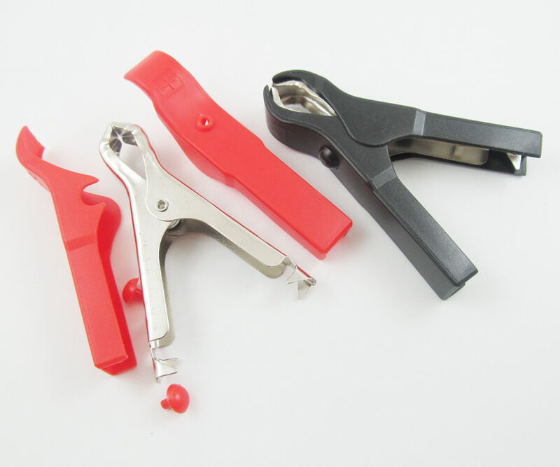 8 pcs Car Battery Clip Full Insulated Clamp Test Clip 50A RH-1103 Red Black NEW