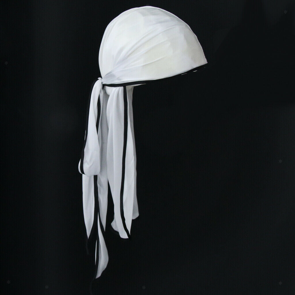 2Pack Unisex Satin Bandana Hat Rag Cancer Chemo Headwrap Long Tail Durag