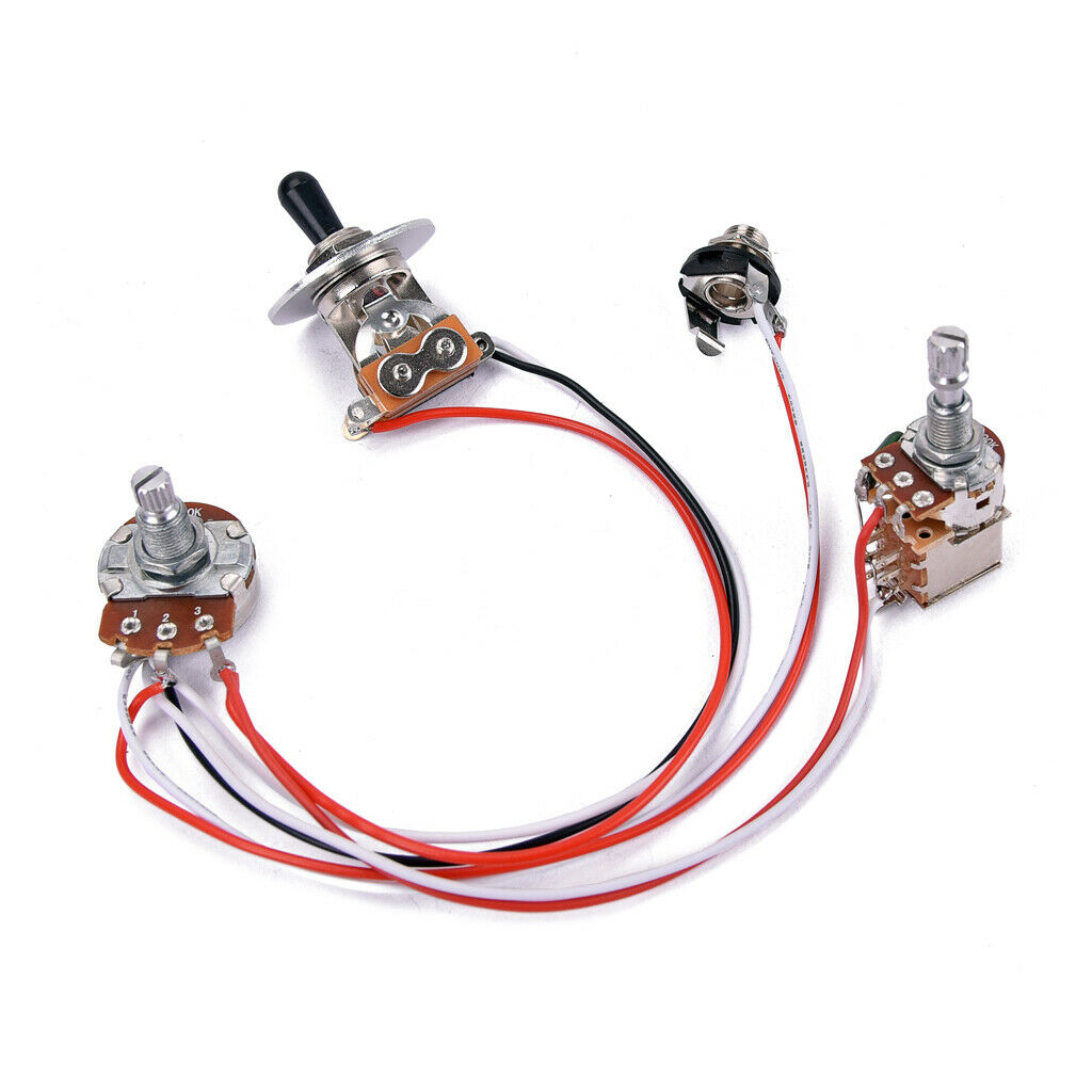 Guitar Pre-wired Harness 3 Way Toggle Switch Alpha B500K