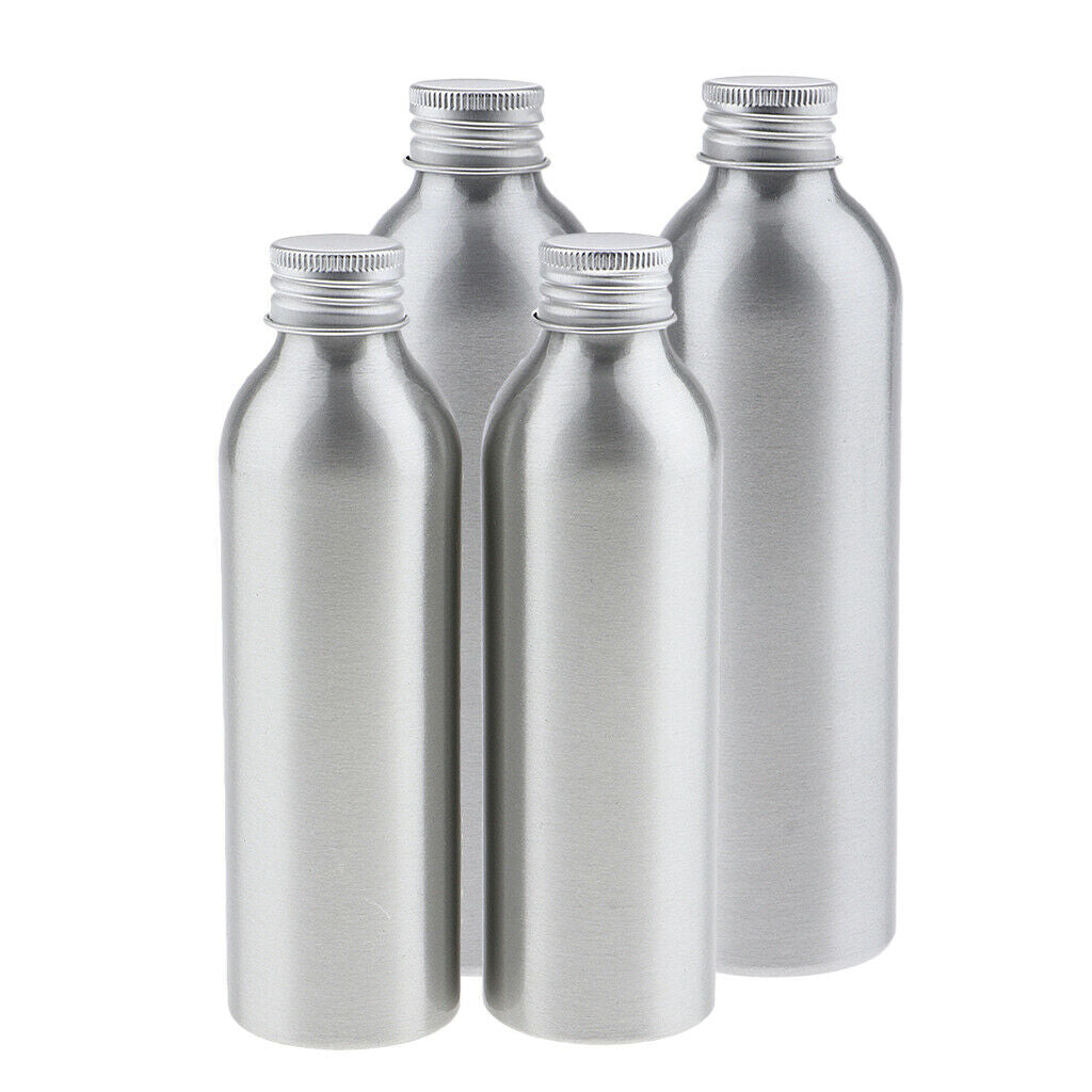 4pcs Empty Aluminum Bottle Toner Lotion Makeup Cosmetic Storage Containers