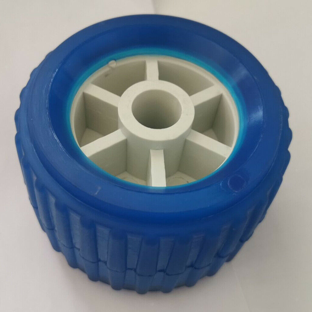 4 Pieces Boat Trailer Roller Ribbed Wobble Roller Plastic Kit 110x75x19mm