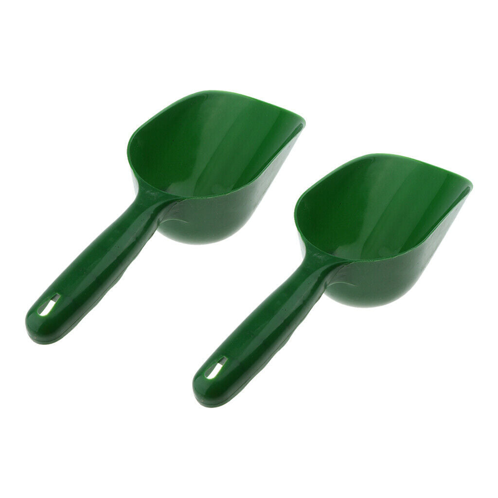 2 Pack Heavy Duty Plastic Garden Scoop Handy Tool for Soil Compost Grit