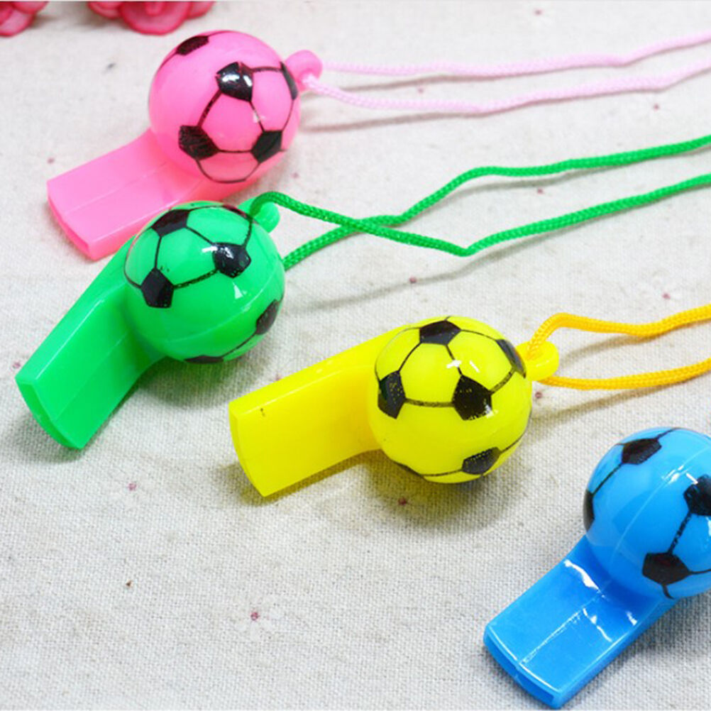 2X Colourful football Whistles / Classic Pea Whistle - Referee .l8