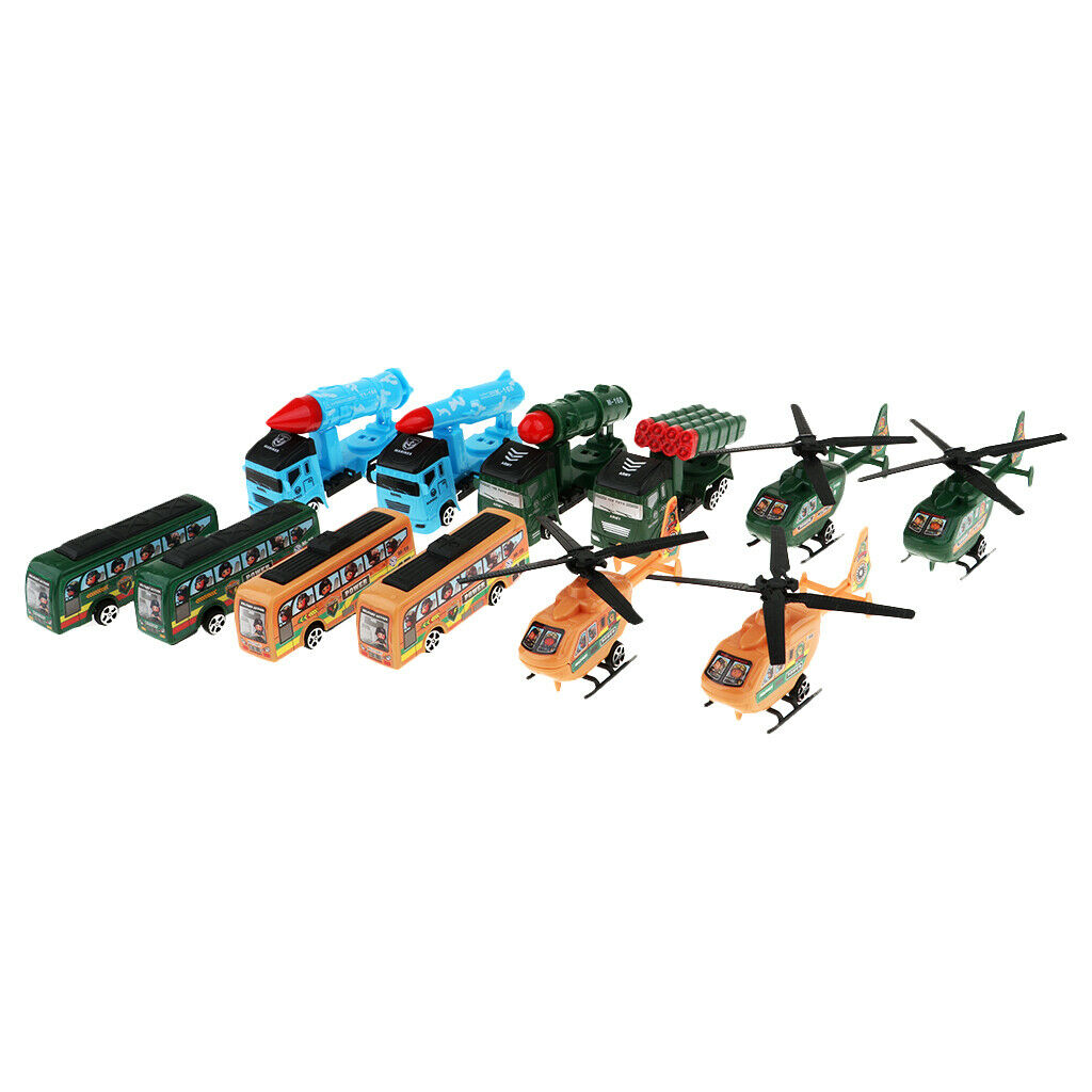12pcs Mini Plastic Pull Back Vehicle Toys for Kids Boys Girls Birthday Gifts