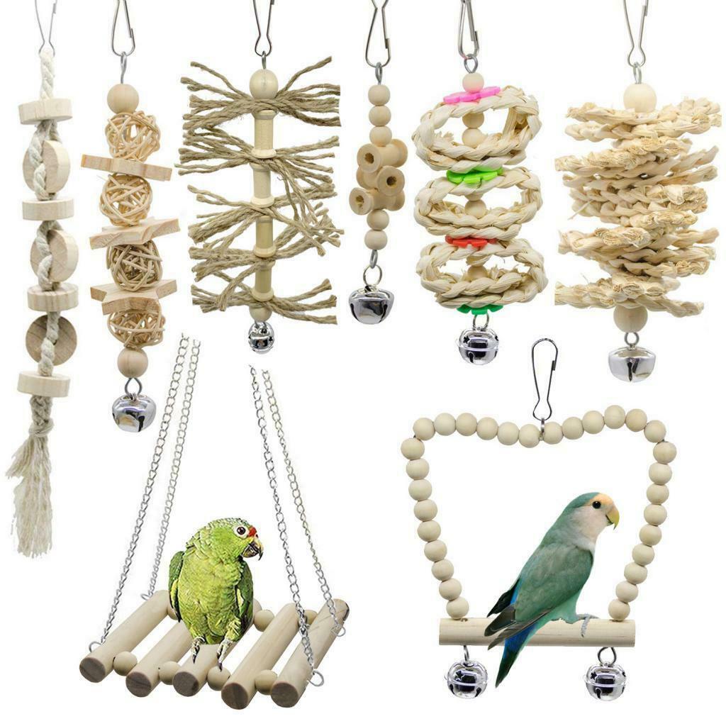 Lots 8 Parrots Stand Laddeer Parrots Playing Toys For Bird Macaws Parakeets