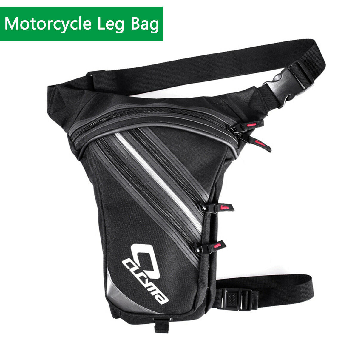Outdoor Motorcycle Bike Drop Leg Bag  For Men Women Multi-Function Travel Black