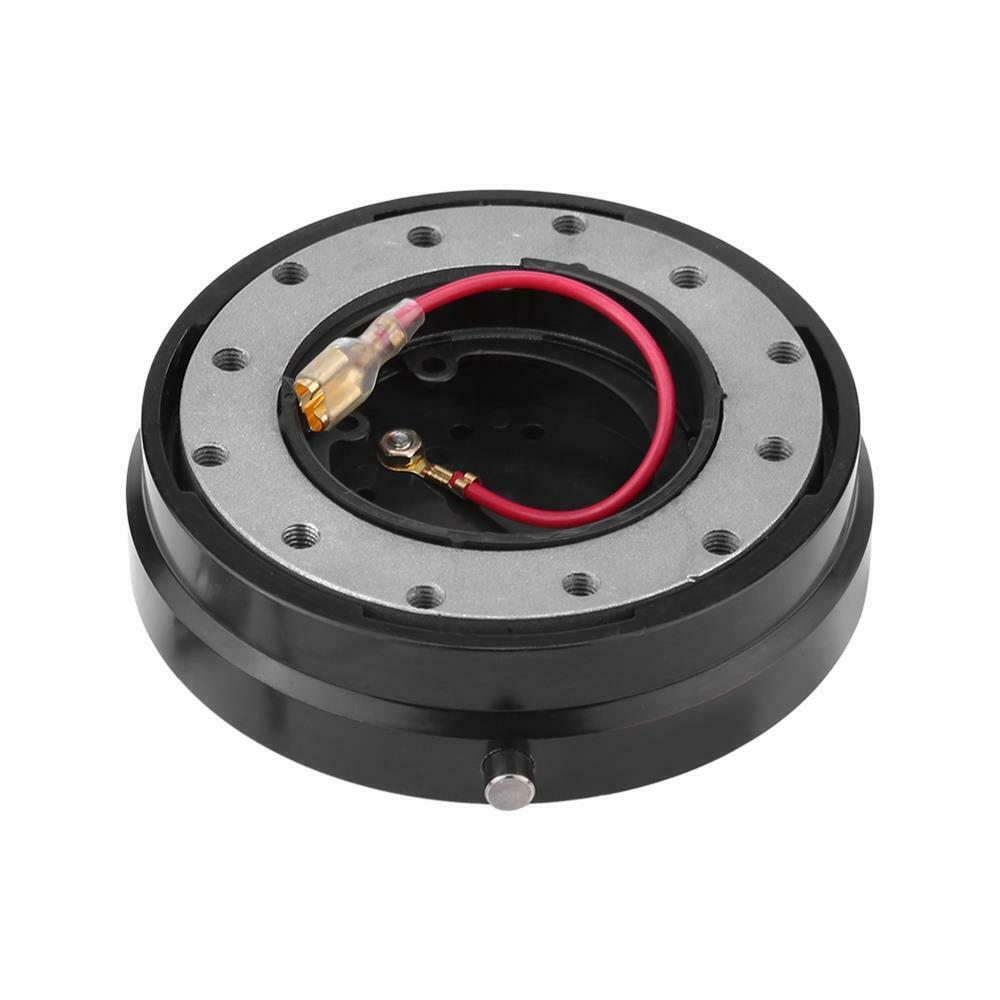 Steering Wheel Quick Release Hub Adapter Snap Off Boss Kit for Racing Car Black