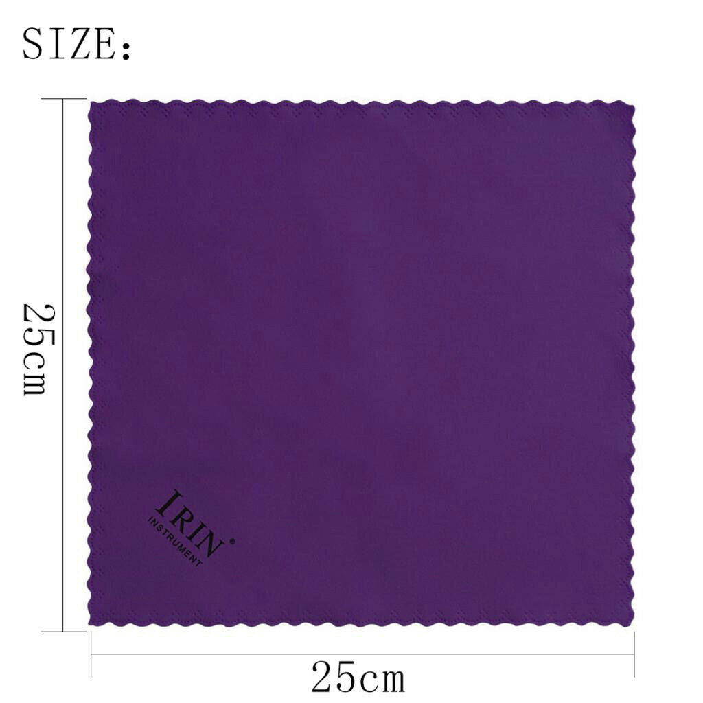 5pcs Microfiber Cleaning Polishing Cloth for Musical Instrument Accs