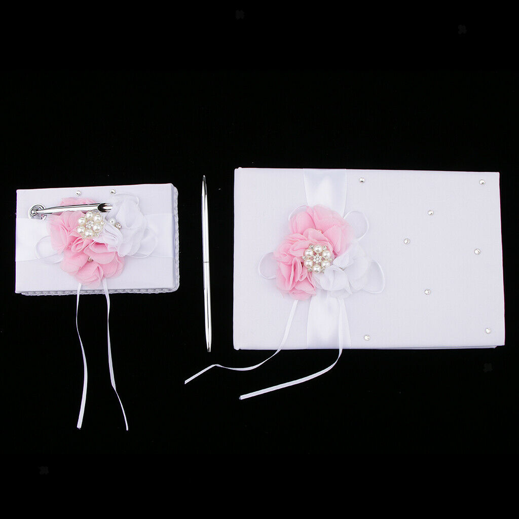 3 Pieces Guest Book Set, Ballpoint Pen, Wedding Pen Stand