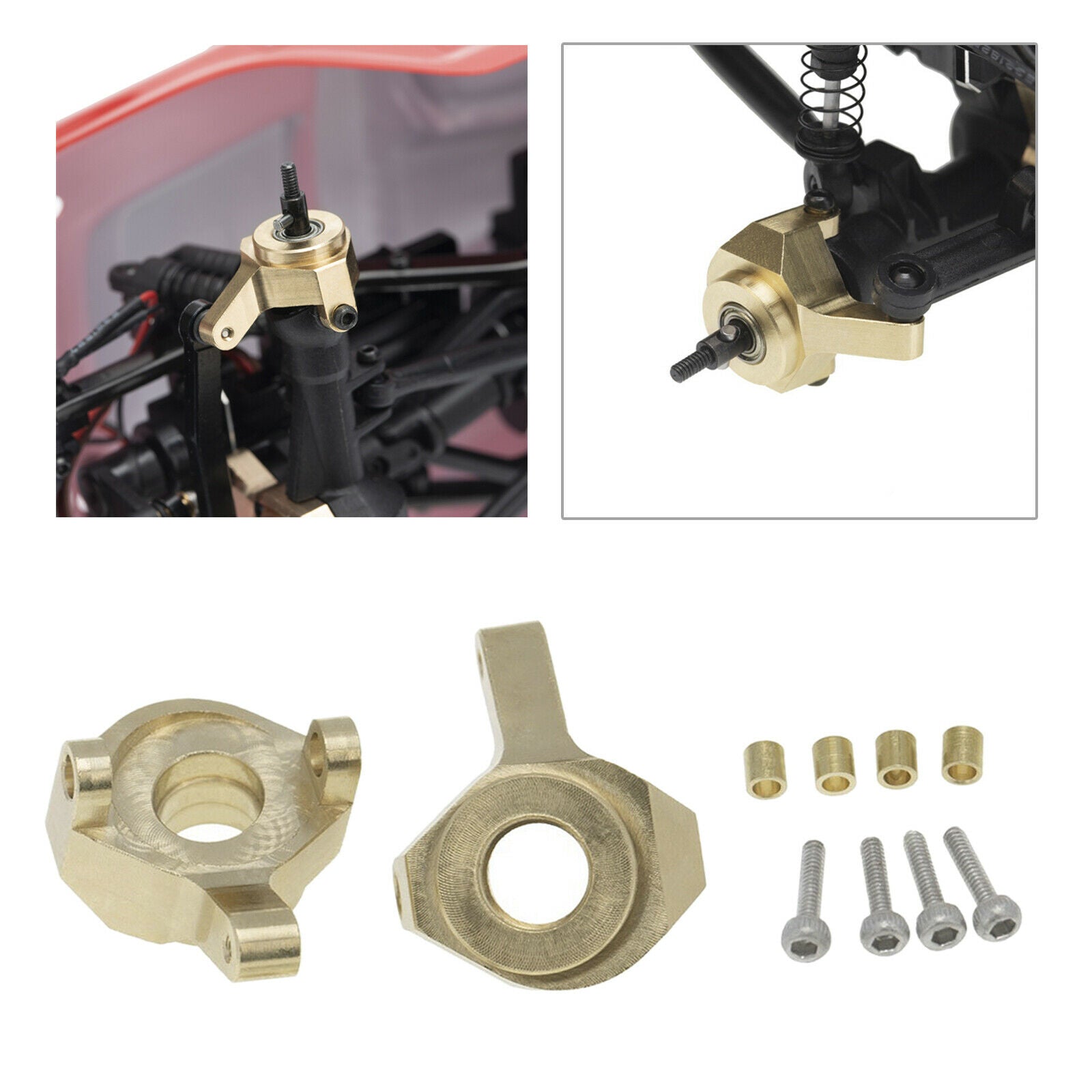 2pcs RC Steering Knuckle Repalce for 1/24 Axial SCX24 90081 AXI00001 Car