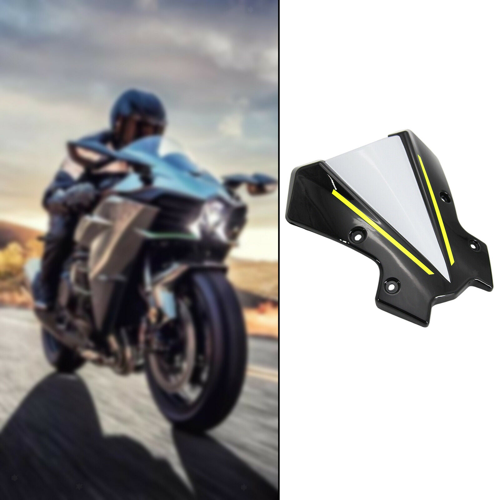 Big Windshield Wind Fits for KAWASAKI Z900 Z 900 Z 650 Black and White