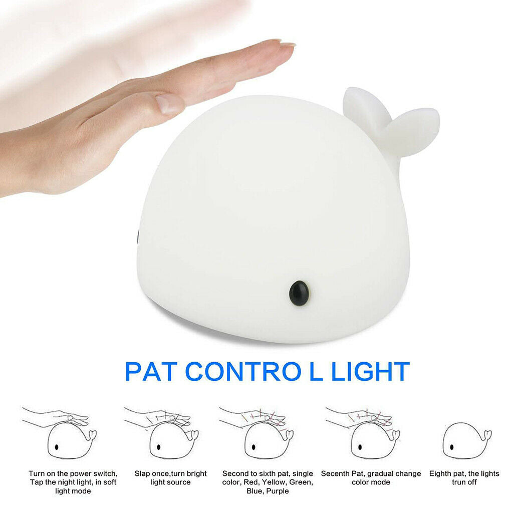 Night Light Kids Baby Bedroom Nursery Table LED Lamp USB Plug Dimmable Mood