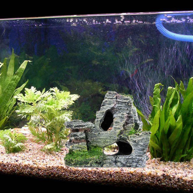 Mountain View Aquarium Rock Cave Tree Bridge Fish Tank Rockery Ornament Decor