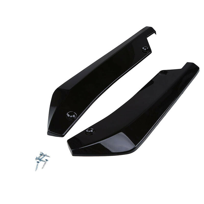 Universal Car Gloss Black Rear Bumper Lip Diffuser Splitter Canard Protectors
