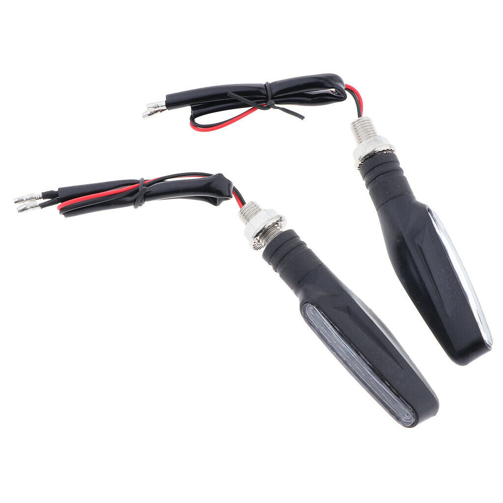 2PCS 12V LED Flowing Motorcycle Turn Signal Light Front Rear Blinker Red