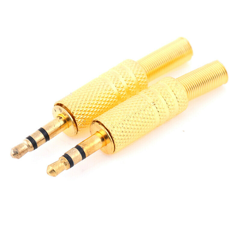 2Pcs Stereo 3.5mm Headphone Earphone DIY Male Audio Jack Plug Solder Conn.l8