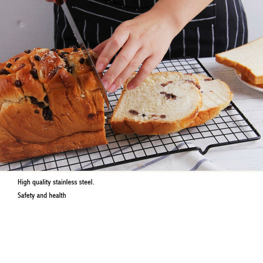 Cake Cooling Rack Non-stick Rectangle Kitchen Tool Baking Cookies Biscuits R LU