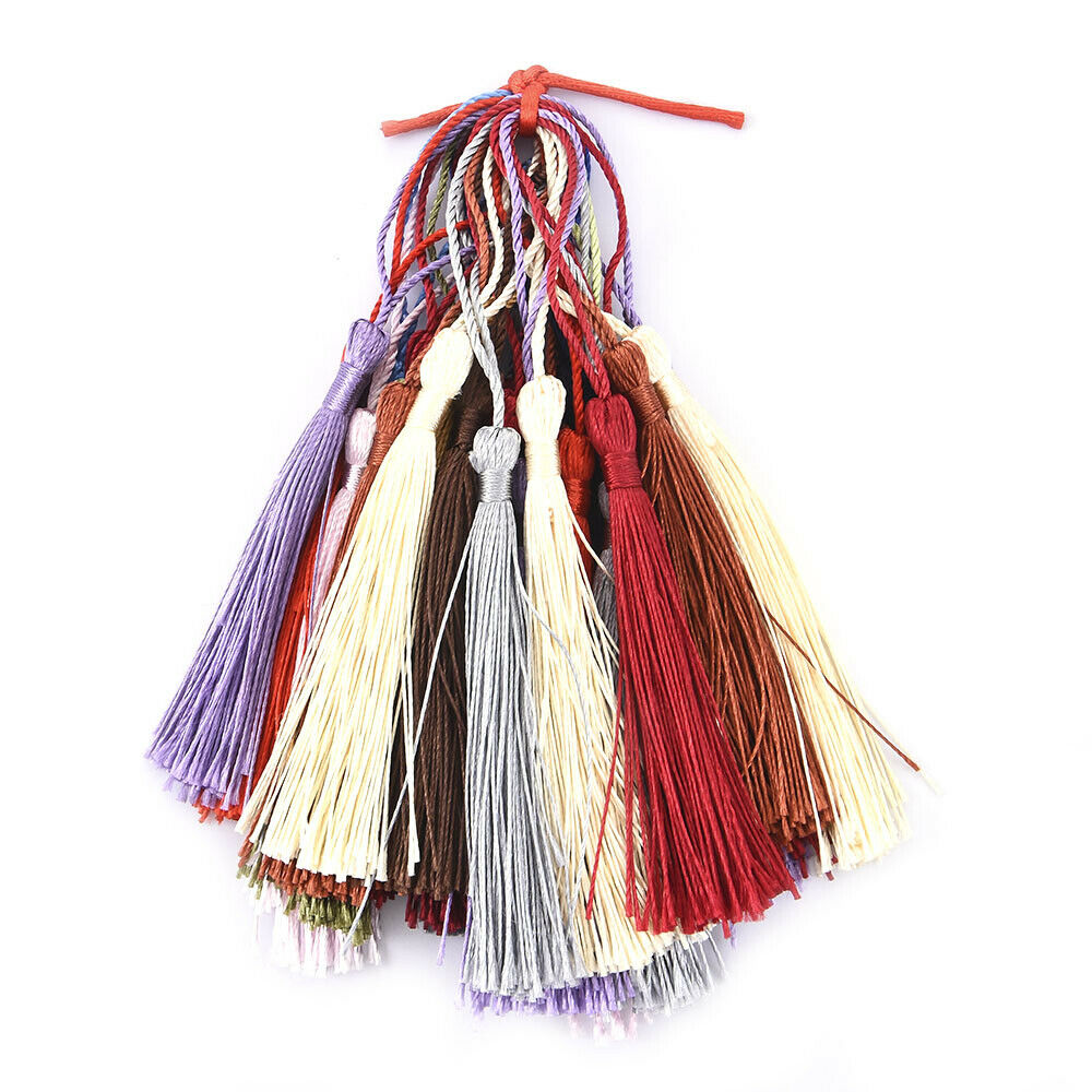 30 Pcs Silky 13cm Cotton Tassels Cardmaking Bookmark Craft
