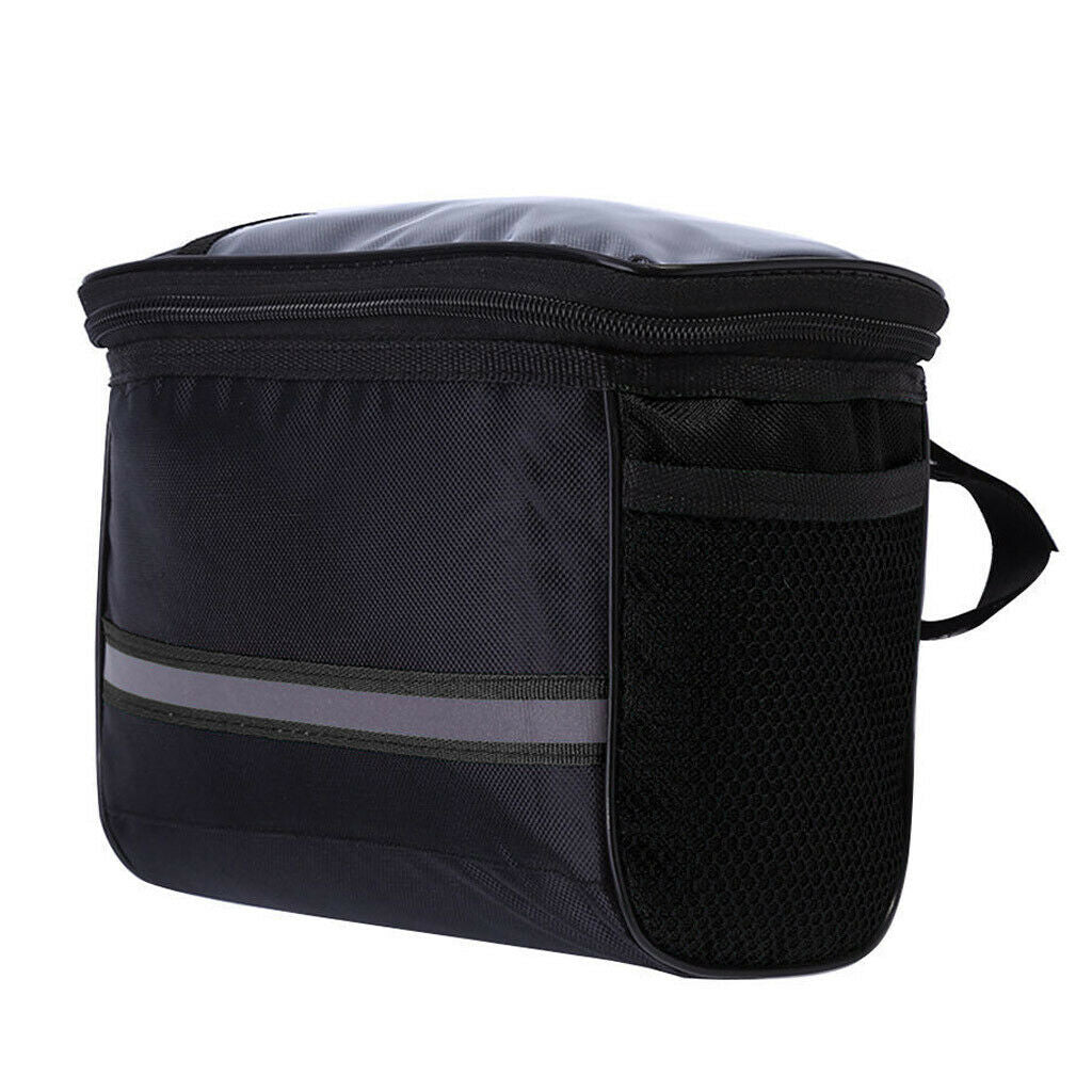 2Pcs Bike Handlebar Bag Bicycle Front Frame Pouch Pack Basket Removable