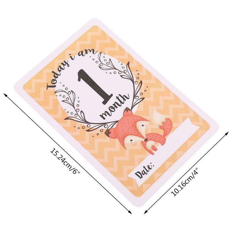 12 Sheet Milestone Photo Sharing Cards Gift Set Baby Age Cards Photography Photo