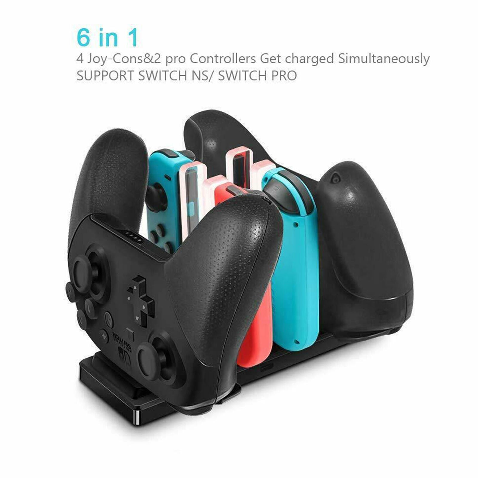 6 in1 Charging Dock Controller Charger Station for Nintend Switch Joy Con&NS Pro