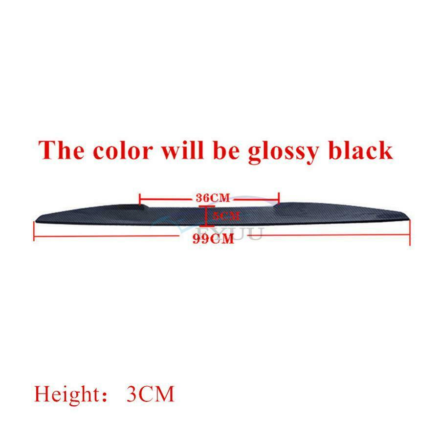 99CM PU Glossy Black Car Universal Rear Roof Lip Spoiler Lip Wing Tail Body Kit