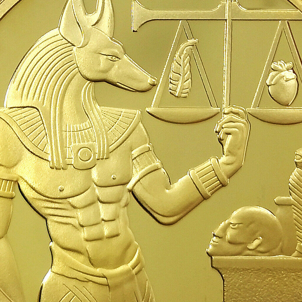 Egyptian Soul Keeper Anubis Commemorative Coins Art Coin Collectible Decor