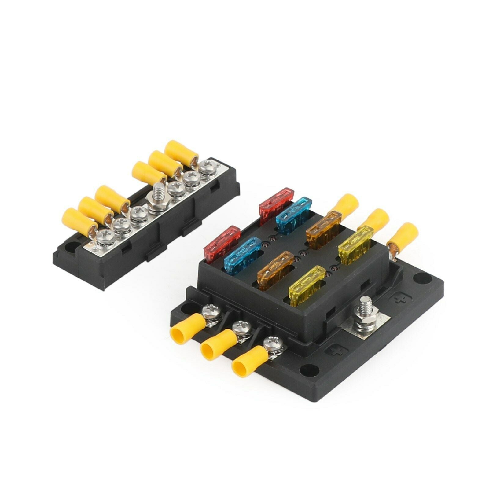 6 Way Fuse Block Detachable Removable Negative Electrode Holder Waterproof CN