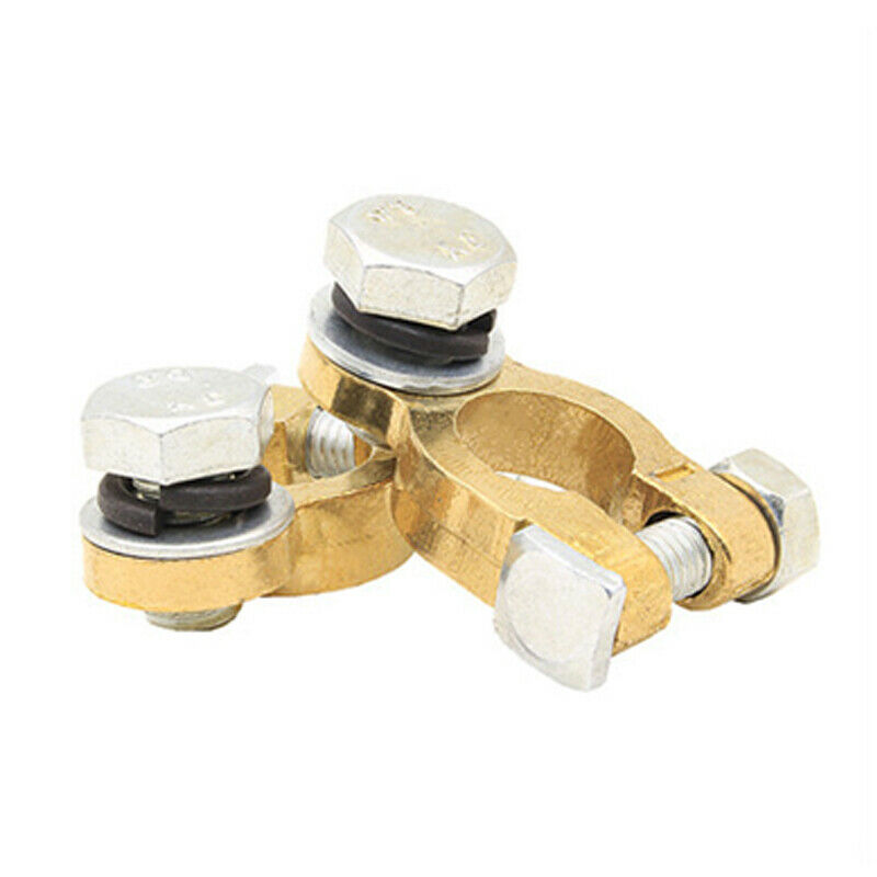2PCS M10/M8 Car SUV Battery Pure Copper Battery Chuck Terminal Cable Head Brass