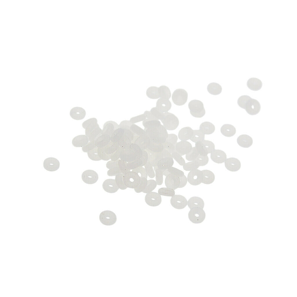 100 Pieces Silicone Rubber Stoppers for Chain Charm Bracelets Clear