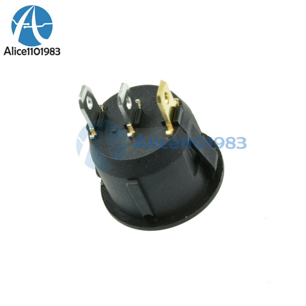 50PCS Mini Round 3Pin Blue SPDT ON-OFF Rocker Switch Snap-in 6A/250V 10A/125V