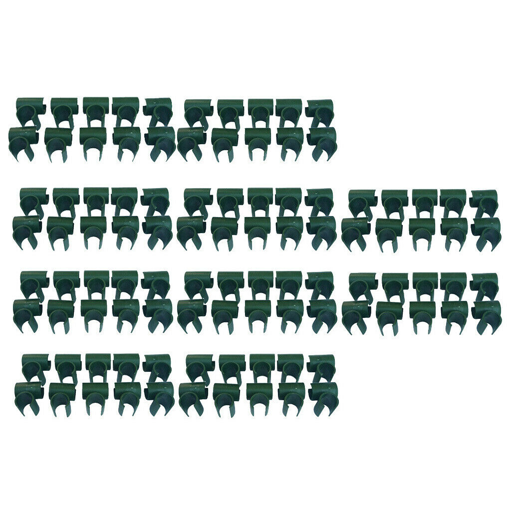 Set of 100 Adjustable Green Plant Connectors Sunshade Net Pole Connector