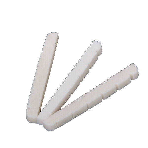3pcs Cattle Bone Slotted Nuts for 6-string Electric Guitar Bass