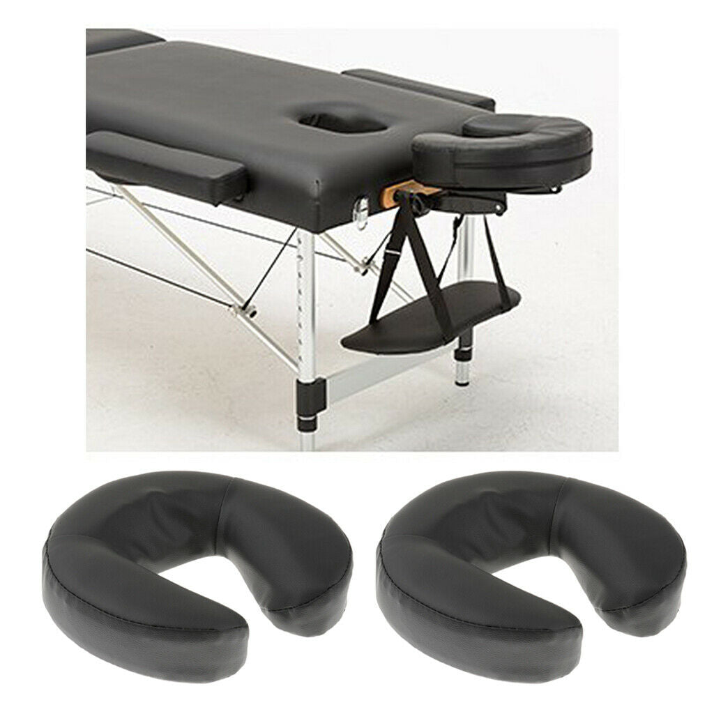 2x U Shaped Spa Massage Table Bed Face Rest Down Cradle Cushion Foam Pillow