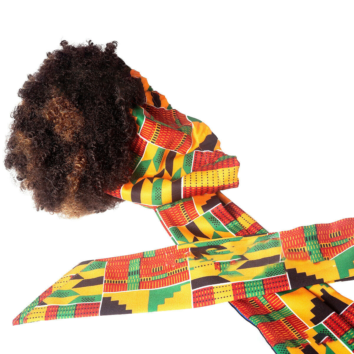 Short Afro Kinky Curly Wrap Wigs for Black Women Puff African Hair Headband Wigs