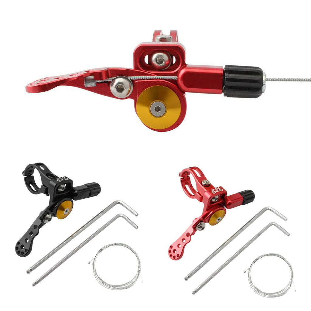 Dropper Lever Aluminum Alloy Seatpost Drop Brake for 24mm Handlebar Red