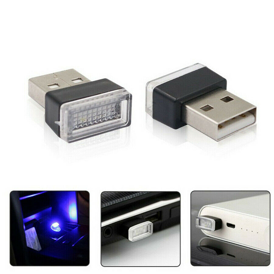 3pcs Mini Auto Lamp Bulb USB LED Car Interior Light Neon Atmosphere Ambient