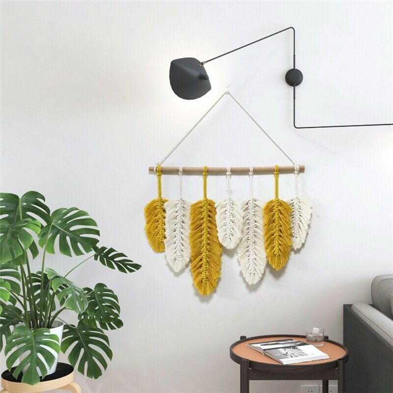 Handwoven Wall Hangings Tapestry Leaf Ornament Home Wedding Party Adorn Bohemian