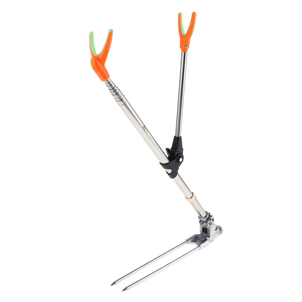 Fishing Rod Stand Pole Bracket Rod Holder Support Stand Telescopic 1.7m