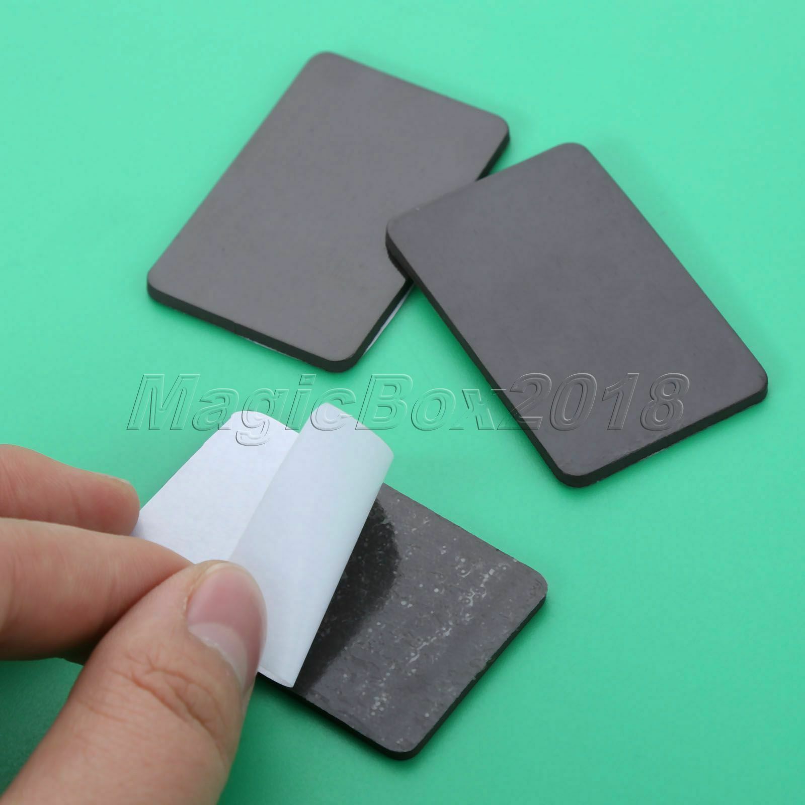 10 Sets Rectangle Shape Glass Cabochon & Fridge Magnetic Stickers Birthday Gift