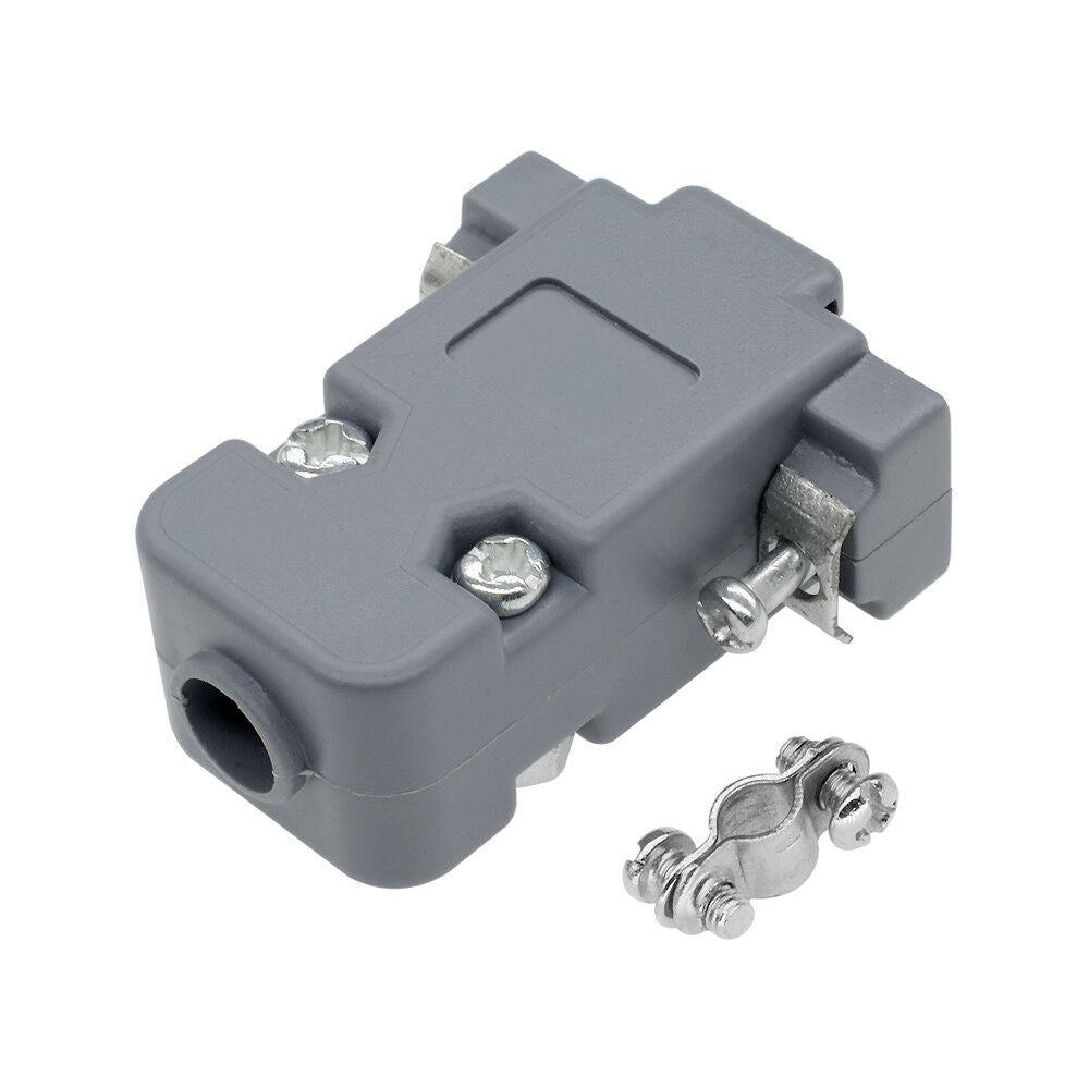 50PCS Grey D-Sub DB9 9Pin Plastic Hood Cover for 9 Pin or 15 Pin Connector