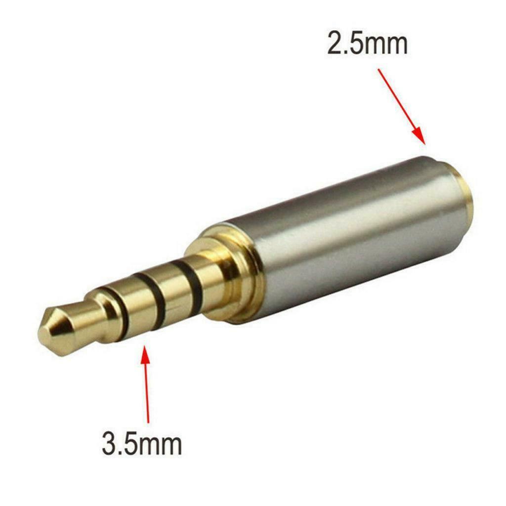 Metal 3.5mm Male to 2.5mm Female Audio Stereo Headphone Adapter Converter