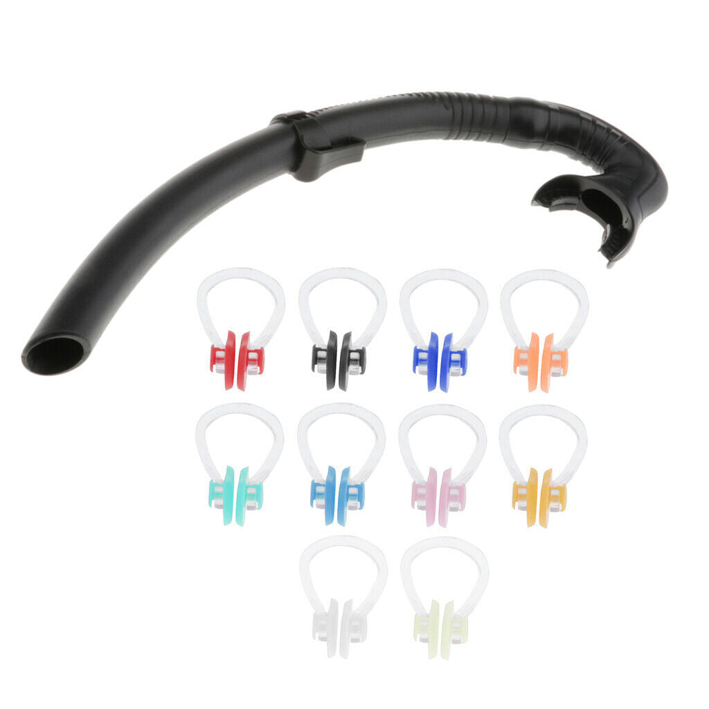 Premium Swimming Snorkel Mouthpiece Snorkeling Nose Plug Clip Equipment Gear