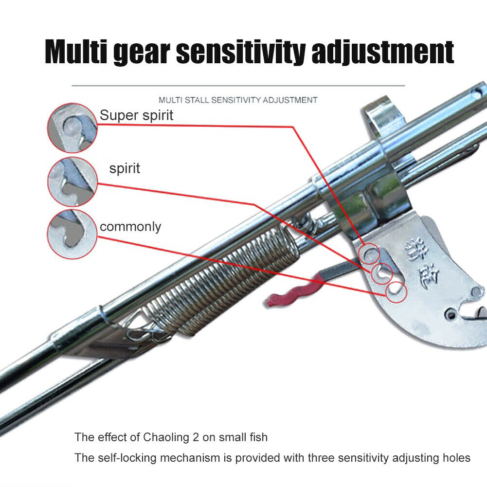 Automatic Fishing Rod Holder Spring Support Sea Pole Ground Insert Bracket @