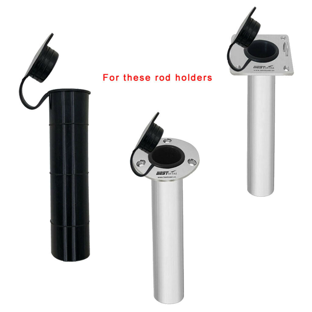 4x Black Rubber 2 "Fishing Rod Holder Tube Insertion Holder Replacement
