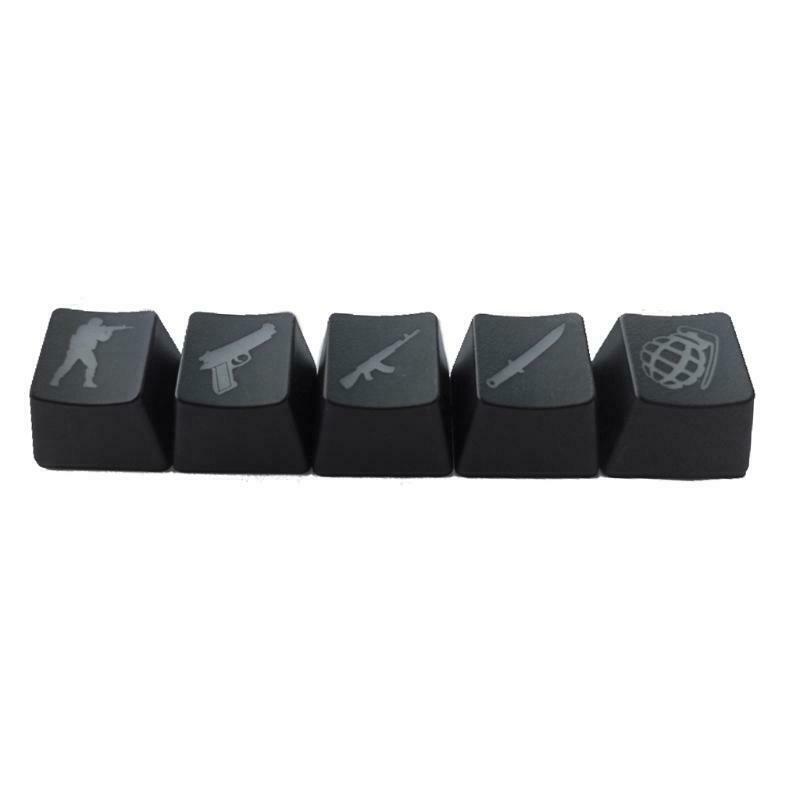 5Pcs OEM R4 Profile ABS Backlit Keycap Gaming Keycaps Key Button CS GO Keycap