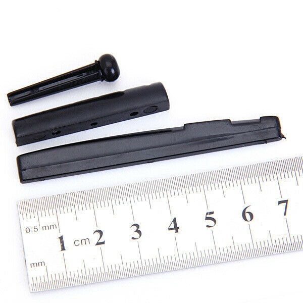 8pcs/set Black Saddle Nut and Bridge Pins for 6 String Acoustic Guitar