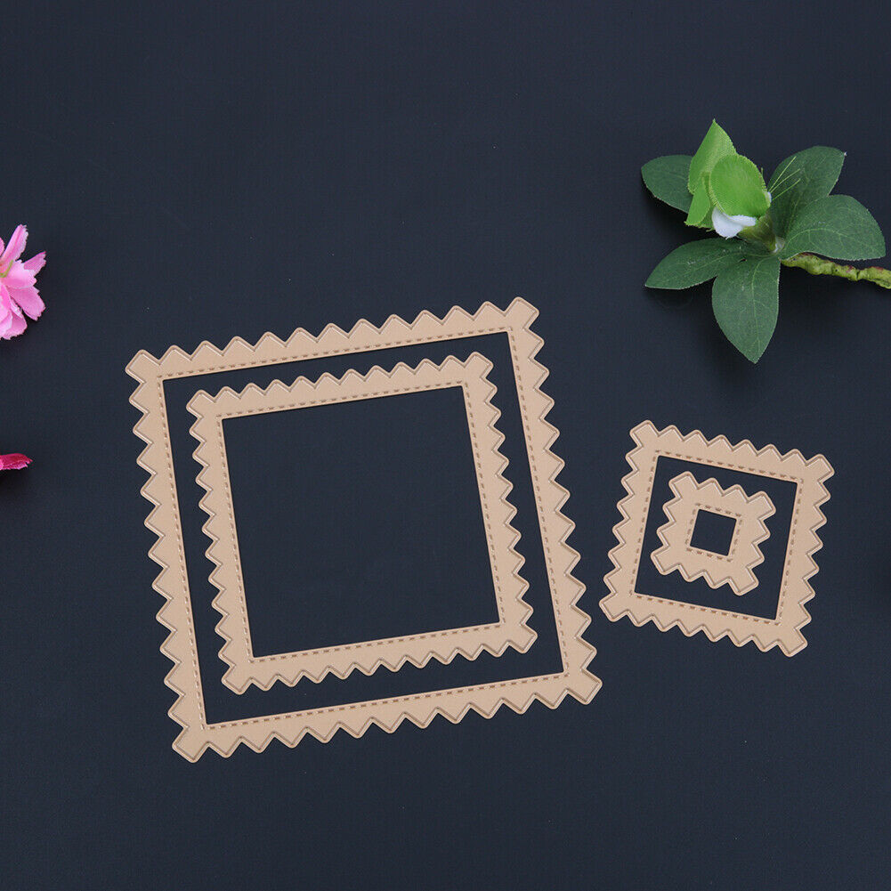 4pcs Square Craft Composite Die Cutting Stencil Scrapbooking Xmas Gift @